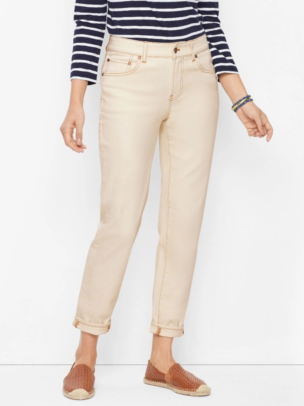 Talbots Everyday Relaxed Jeans - Natural Wash Size 24 EUC